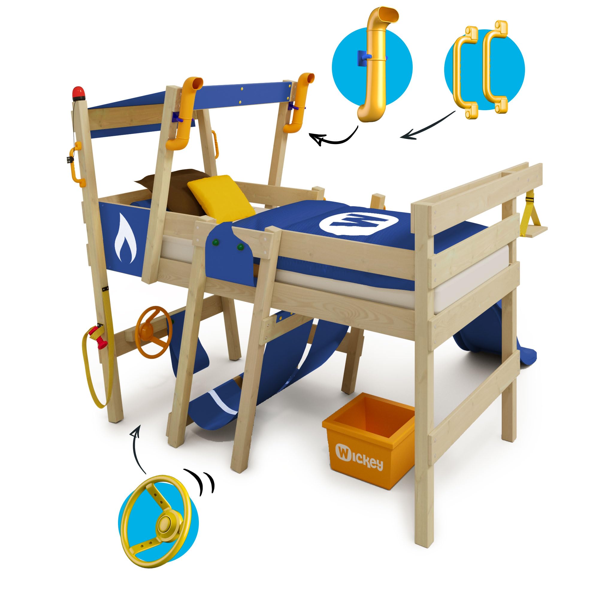 wickey-crazy-smoky-letto-a-castello-con-scivolo-90x200-cm-per-bambini-fondo-latt image 6