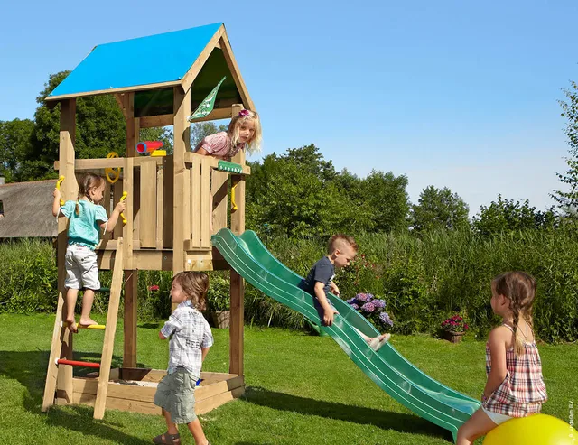 jungle-gym-jungle-castle-struttura-da-arrampicata-in-legno-con-scivolo image 1