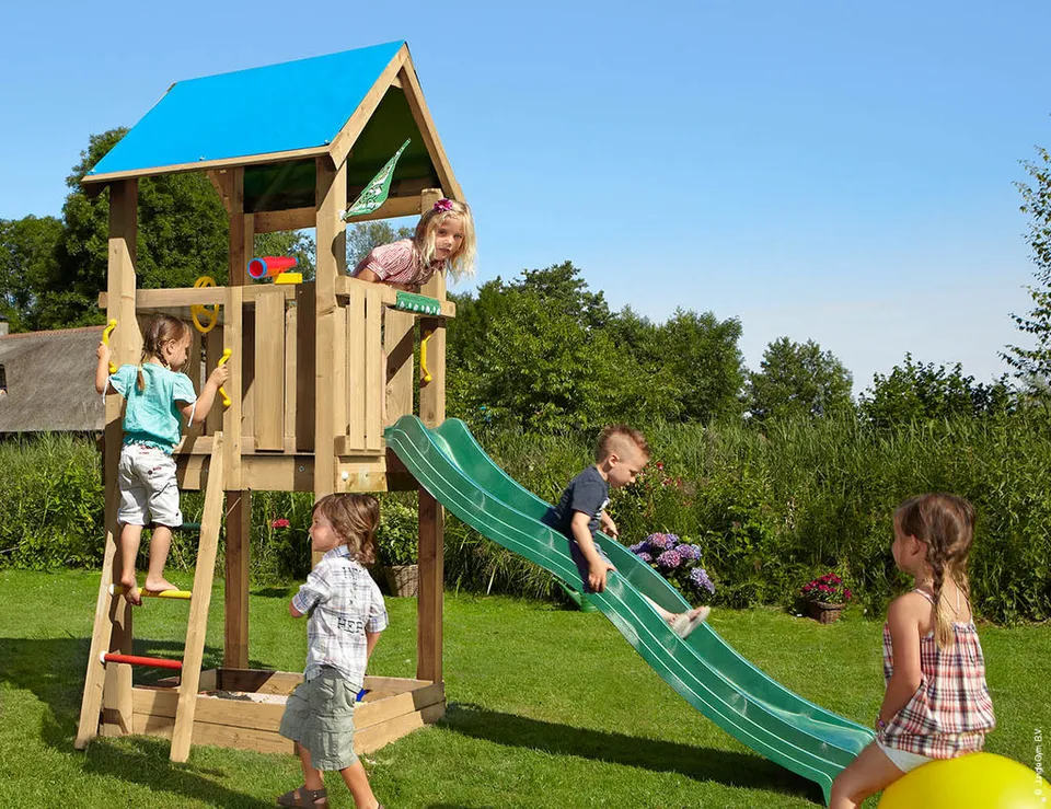 jungle-gym-jungle-castle-struttura-da-arrampicata-in-legno-con-scivolo image 1