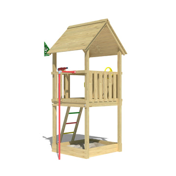 jungle-gym-jungle-club-telaio-in-legno-per-arrampicata-con-palo-da-pompiere-scal image 6
