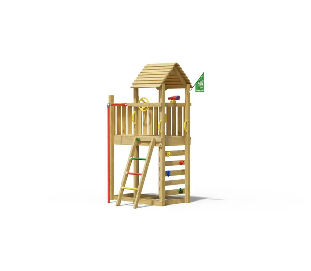jungle-gym-jungle-safari-struttura-in-legno-con-palo-dei-pompieri image 1