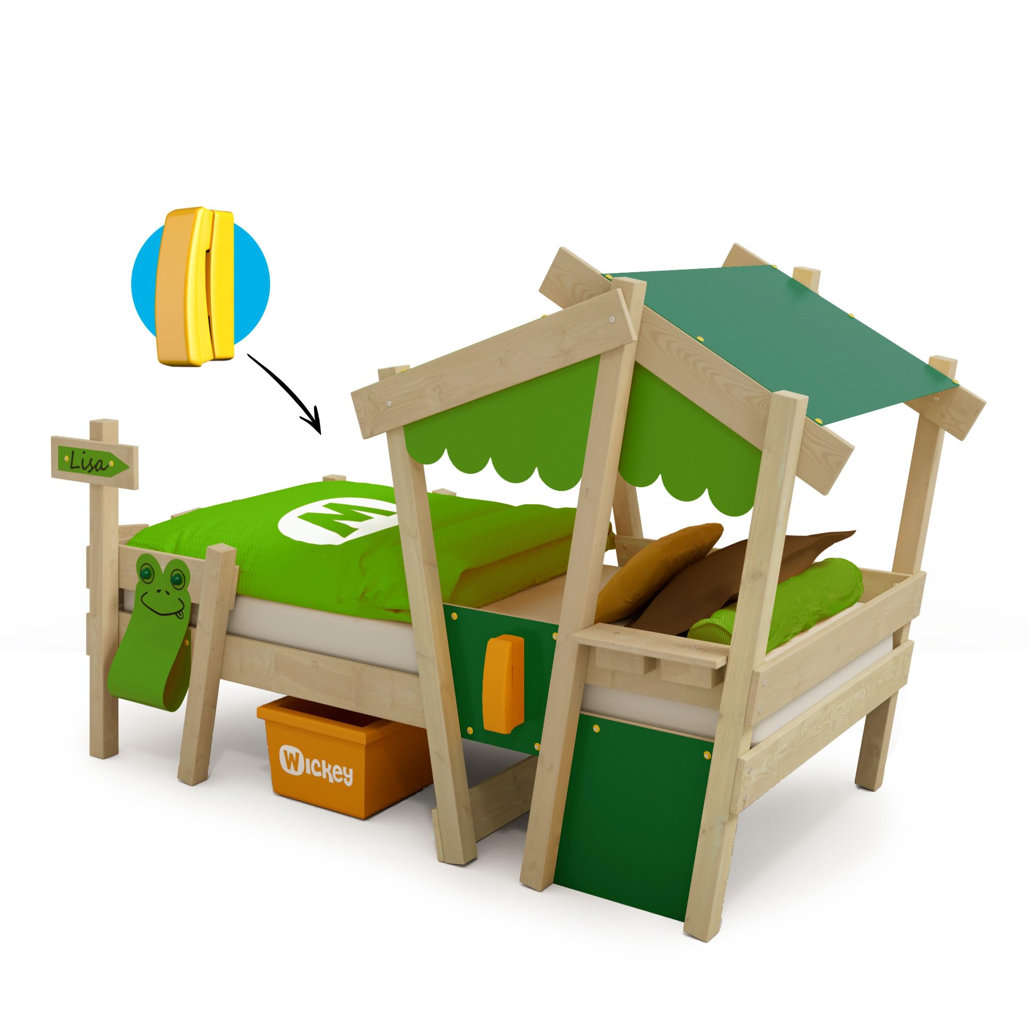 wickey-crazy-candy-letto-per-bambini-da-gioco-90x200-cm-con-rete-a-doghe-verde-m image 6