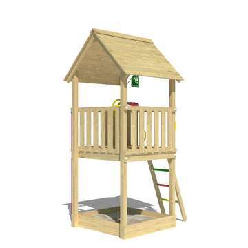 jungle-gym-jungle-club-telaio-in-legno-per-arrampicata-con-palo-da-pompiere-scal image 5