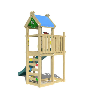 jungle-gym-jungle-nomad-telaio-in-legno-per-arrampicata-con-scivolo-scala-parete image 4