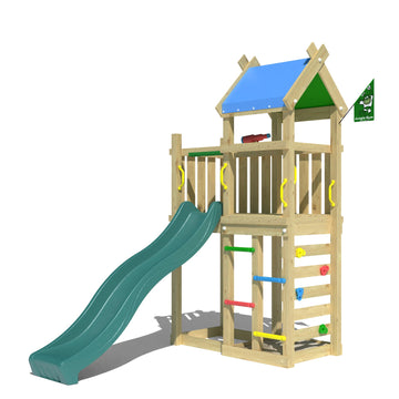 jungle-gym-jungle-nomad-telaio-in-legno-per-arrampicata-con-scivolo-scala-parete image 3