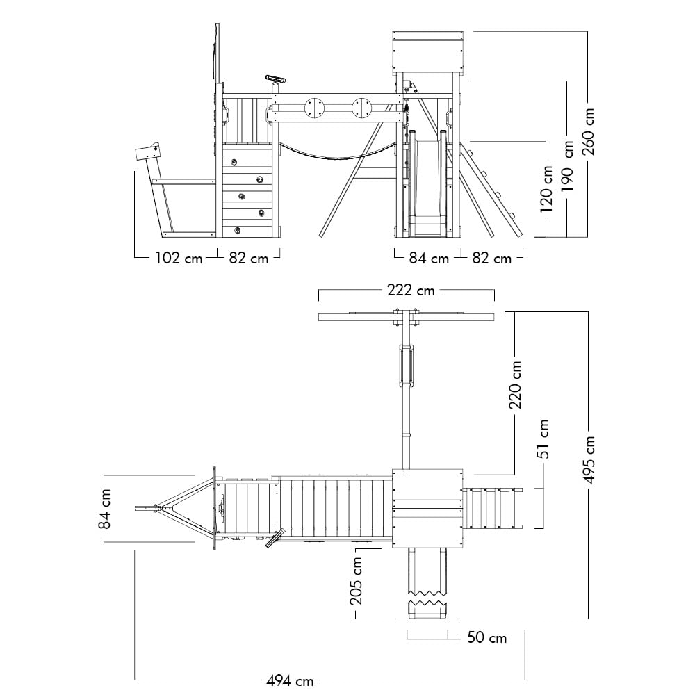 wickey-stormflyer-gioco-da-giardino-in-legno-con-2-pedane-ponte-oscillante-altal image 4