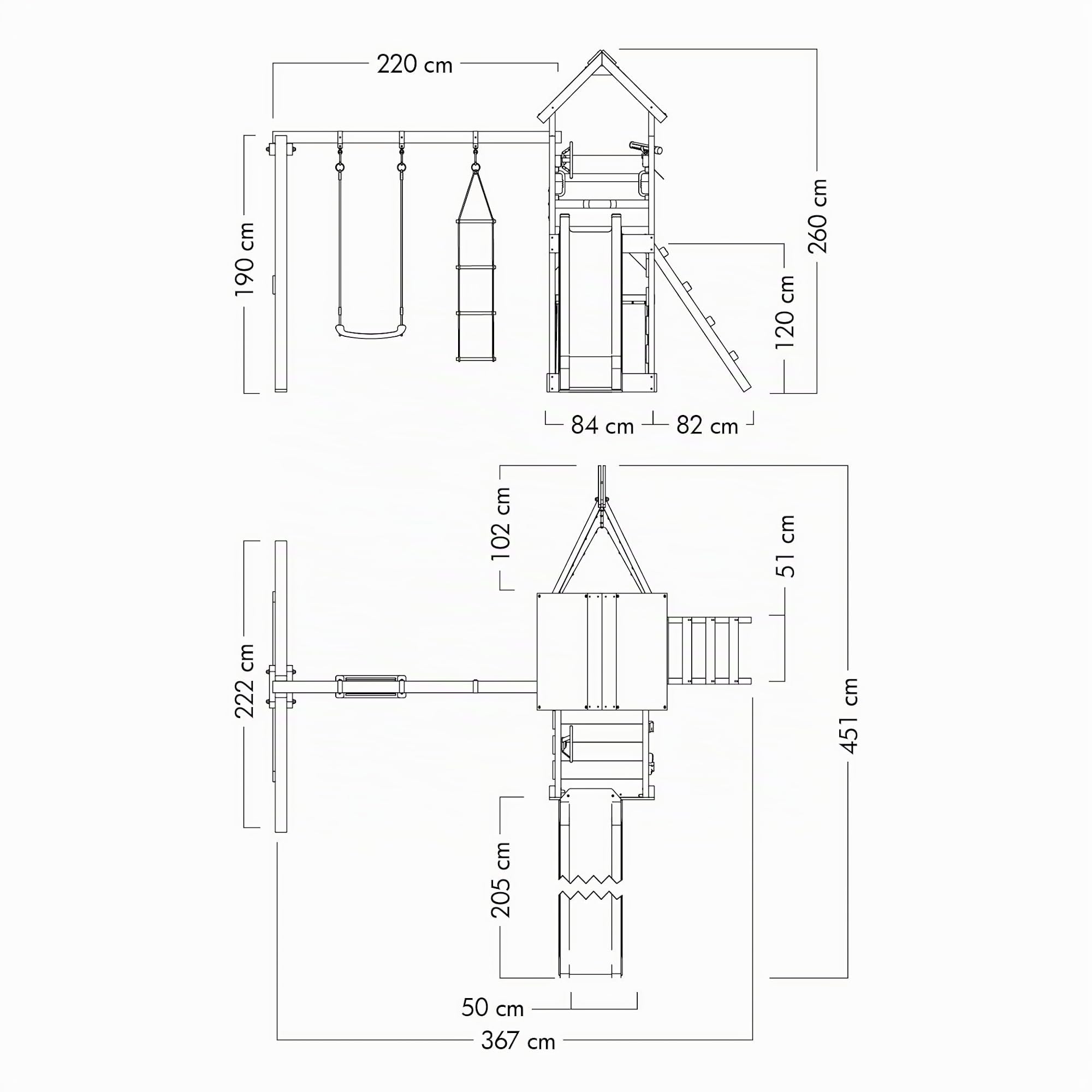 wickey-seaflyer-gioco-da-giardino-in-legno-con-altalena-scivolo-blu-sabbiera-e-a image 4
