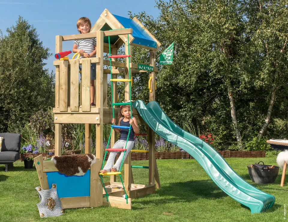 jungle-gym-jungle-viking-castello-arrampicata-in-legno-con-scivolo image 1