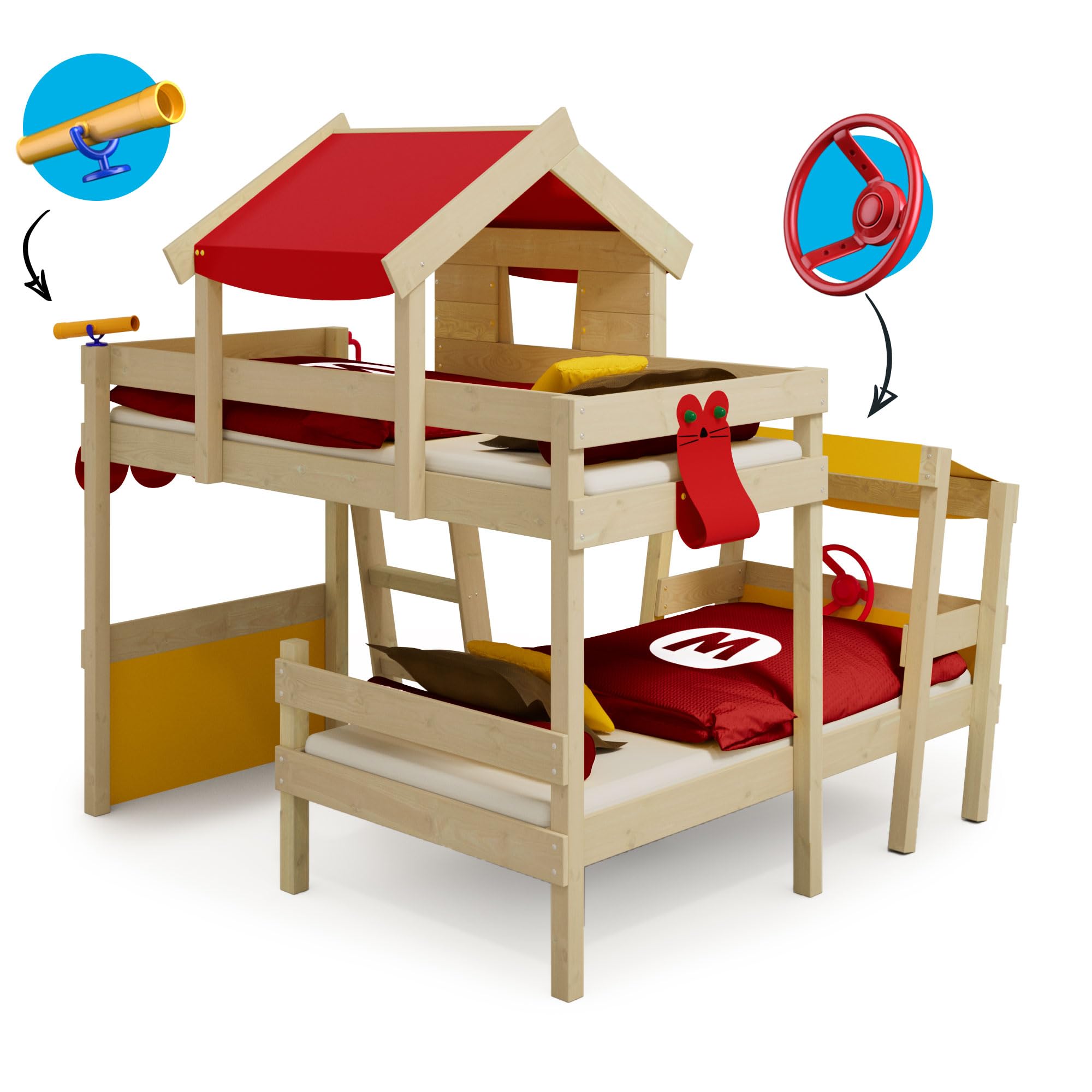 wickey-crazy-trunky-letto-a-castello-per-2-bambini-con-rete-a-doghe-design-sghem image 6