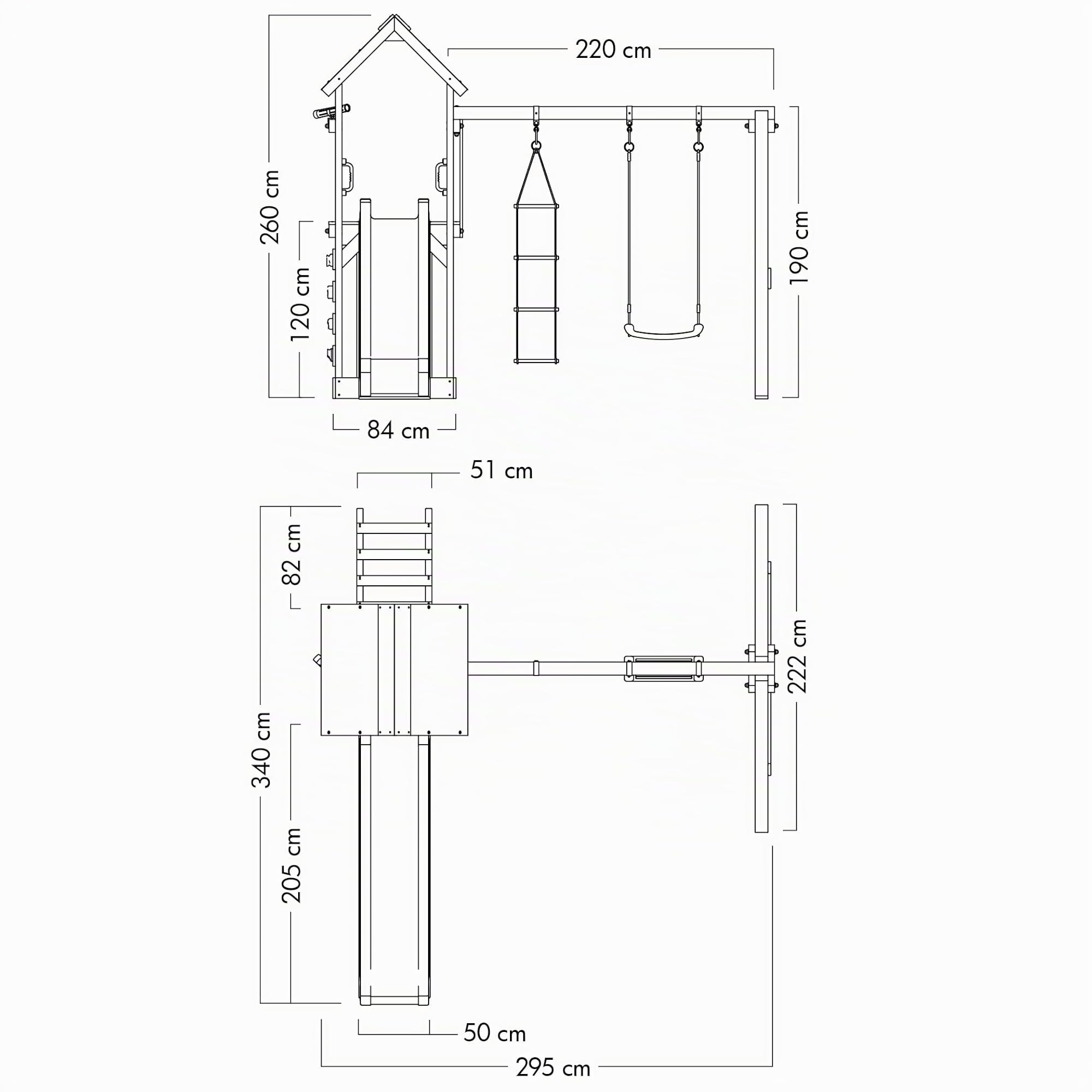wickey-freeflyer-gioco-da-giardino-in-legno-con-tetto-in-telone-altalena-scivolo image 4