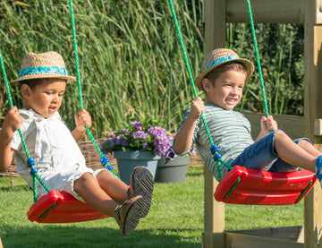 jungle-gym-castle-casa-gioco-in-legno-con-doppia-altalena image 2