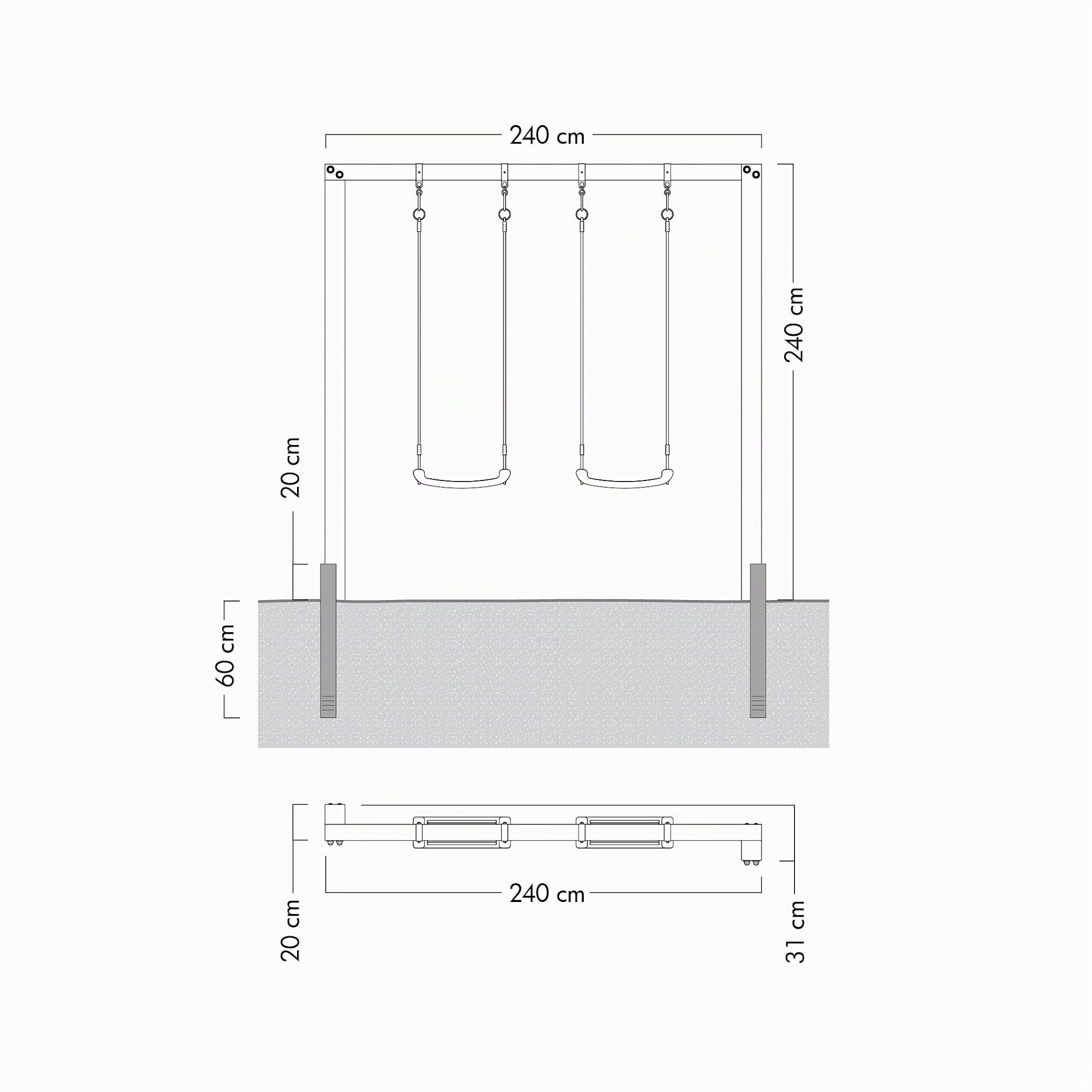 wickey-aero-star-altalena-doppia-in-legno-per-bambini-da-esterno-o-giardino-seri image 6