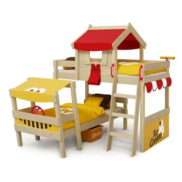 wickey-crazy-trunky-letto-a-castello-per-2-bambini-con-rete-a-doghe-design-sghem image 1