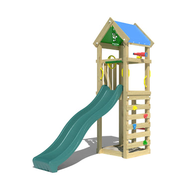 jungle-gym-jungle-patio-castello-arrampicata-in-legno-con-scivolo-scala-e-playde image 3