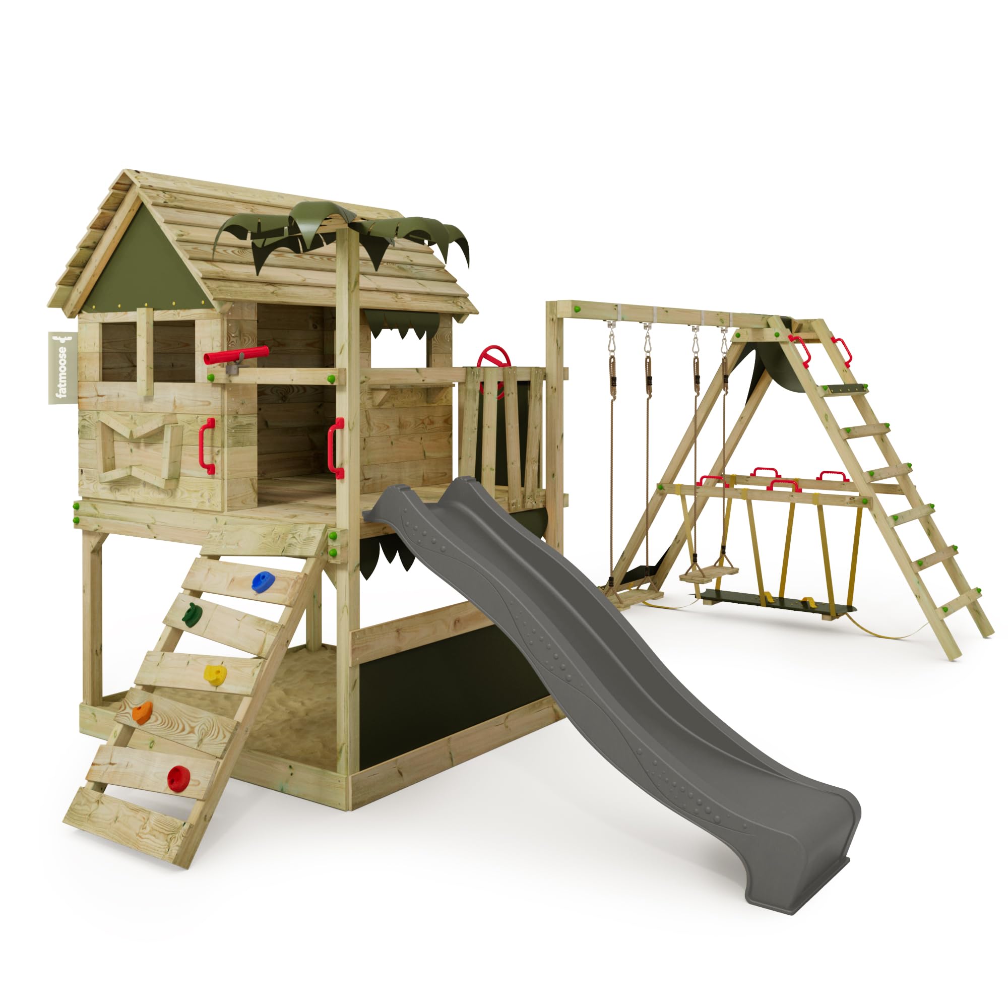 fatmoose-tikataka-town-parco-giochi-portico-in-legno-con-altalena-surfswing-sciv image 1