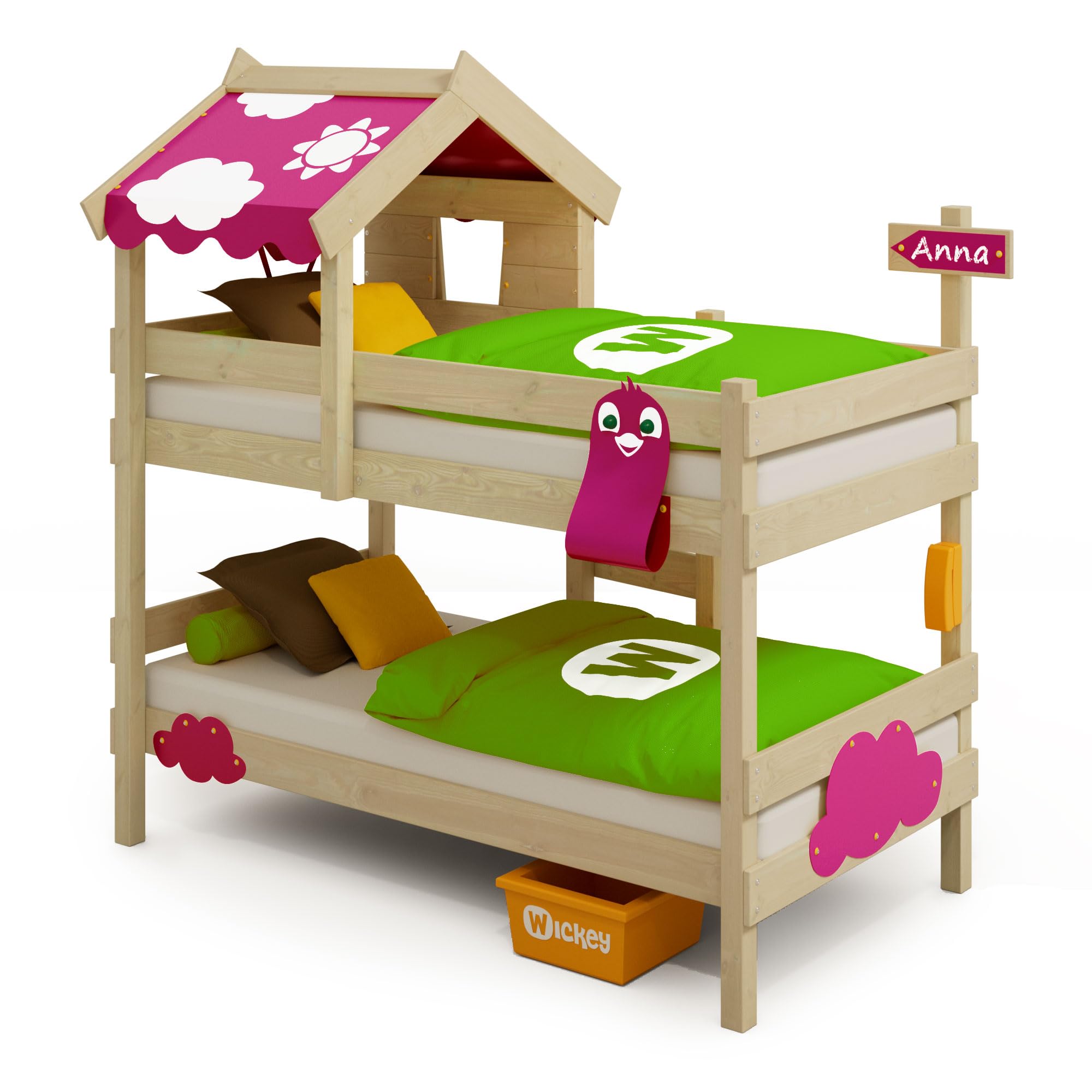 wickey-crazy-daisy-letto-a-castello-per-bambini-con-tetto-finestra-scaletta-e-re image 4