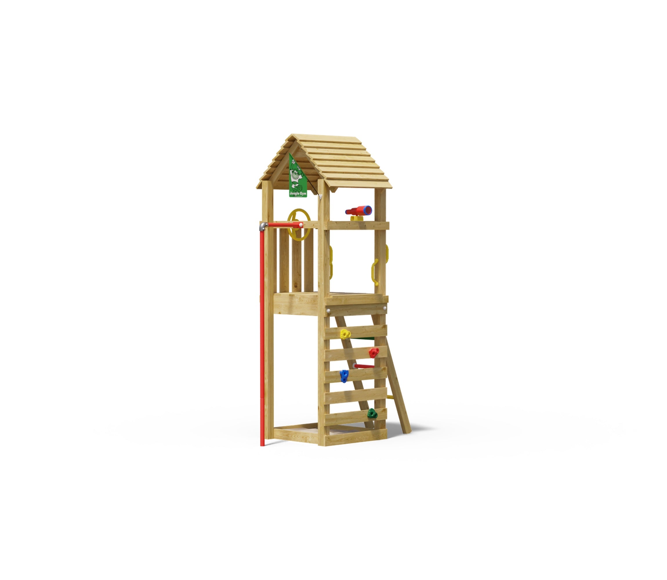 jungle-gym-jungle-cocoon-castello-arrampicata-in-legno-con-palo-da-pompiere-pare image 1