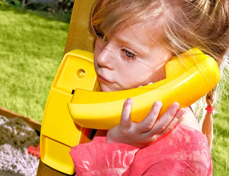 jungle-gym-fun-phone-yellow-telefono-giocattolo-giallo-con-suoni-per-strutture-d image 1