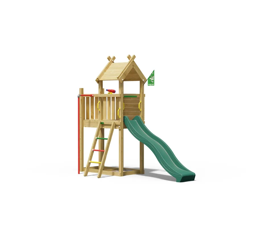 jungle-gym-jungle-tiki-castello-arrampicata-in-legno-per-giardino-con-scivolo-e- image 1