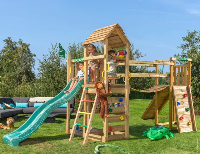 jungle-gym-jungle-safari-castello-arrampicata-in-legno-per-giardino-con-scivolo- image 1