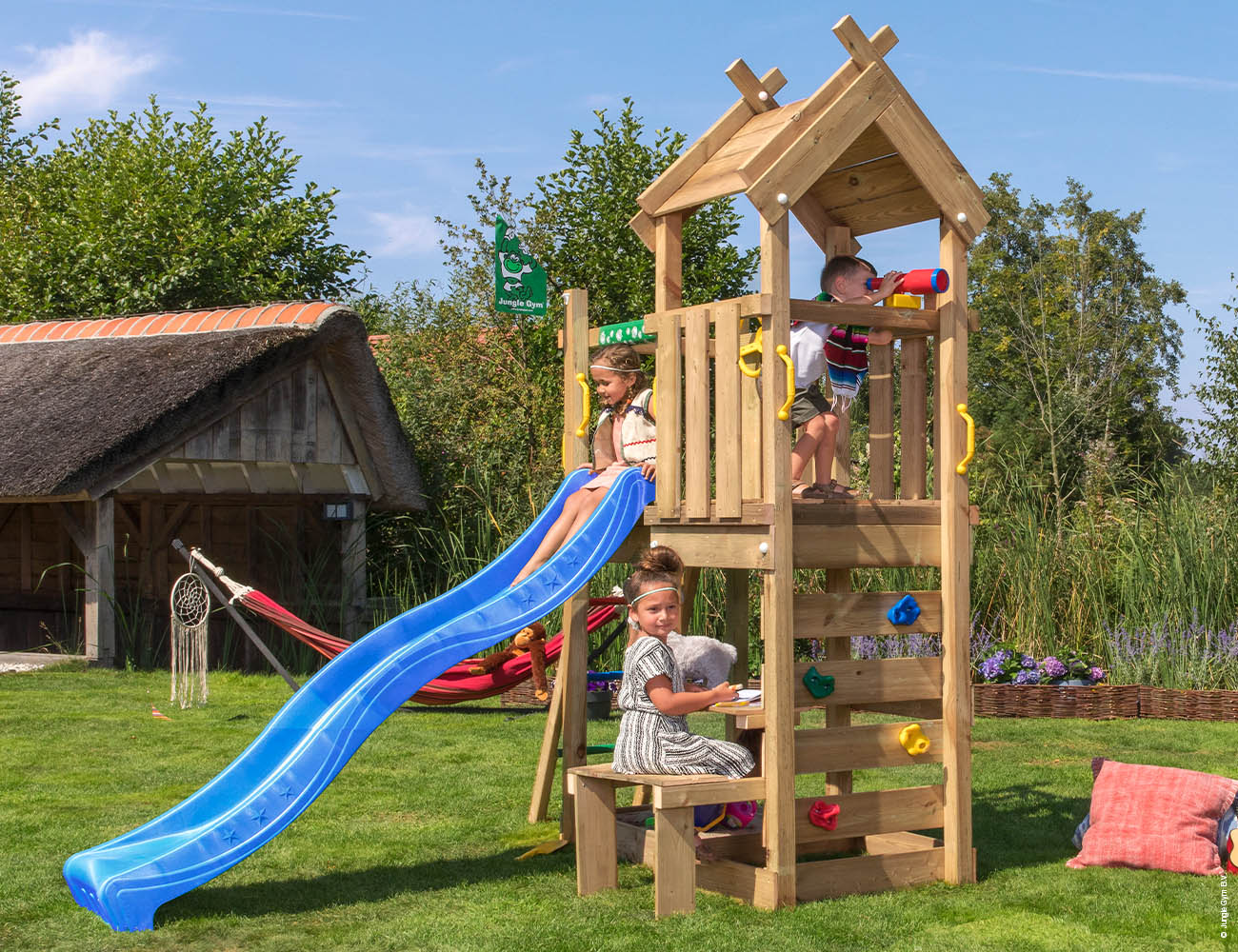 jungle-gym-jungle-teepee-castello-arrampicata-in-legno-con-scivolo-e-tavolo-da-p image 6