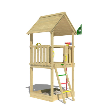 jungle-gym-jungle-club-telaio-in-legno-per-arrampicata-con-palo-da-pompiere-scal image 3