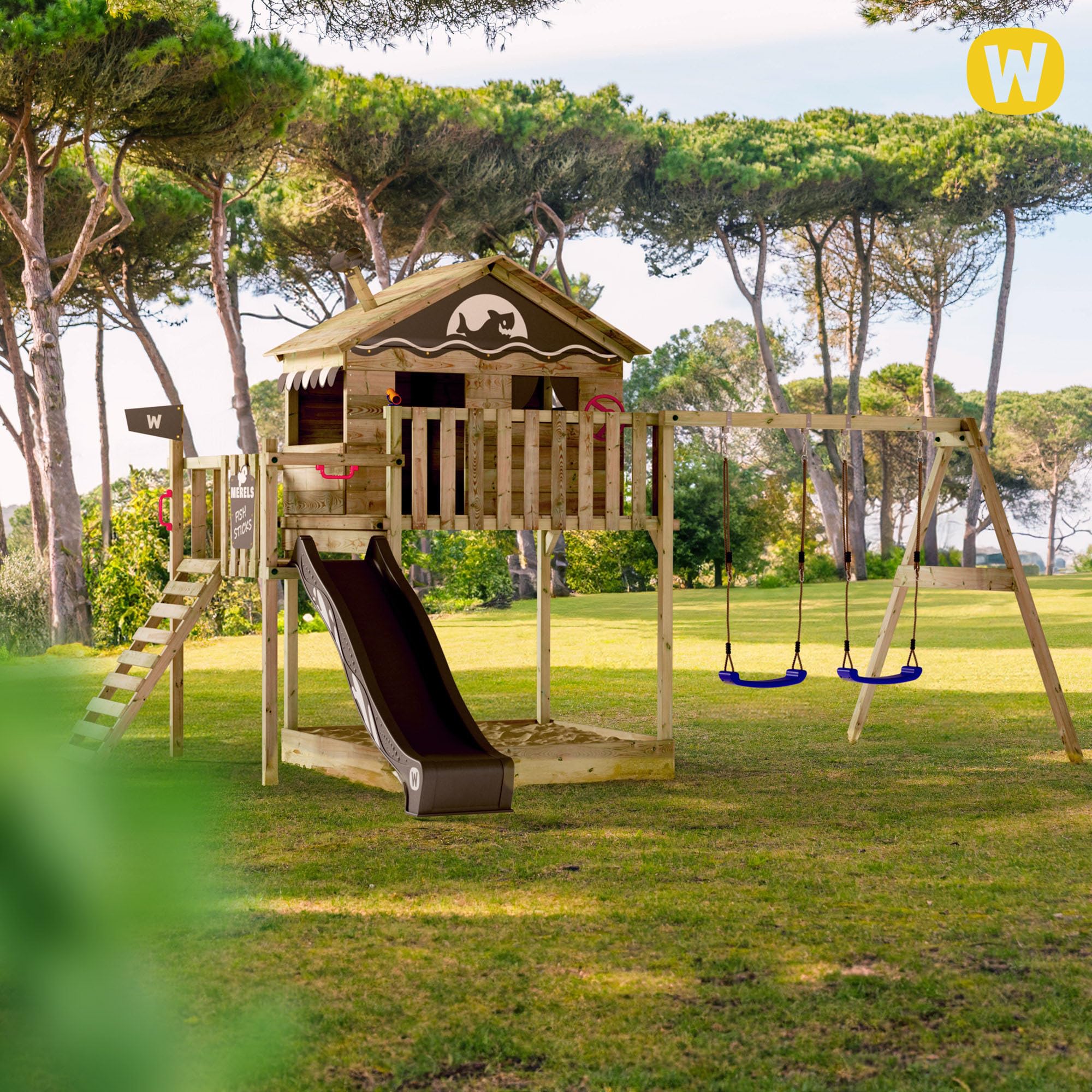 wickey-smart-coast-gioco-da-giardino-in-legno-con-casetta-altalena-scivolo-blu-s image 6