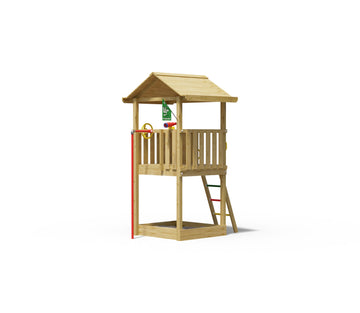 jungle-gym-jungle-house-arrampicatore-in-legno-con-palo-da-pompiere image 2