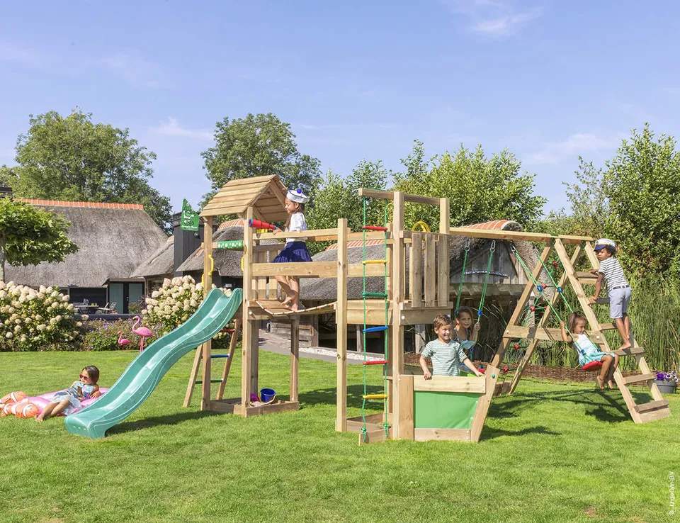 jungle-gym-jungle-voyager-struttura-da-arrampicata-in-legno-con-altalene-e-rete- image 1