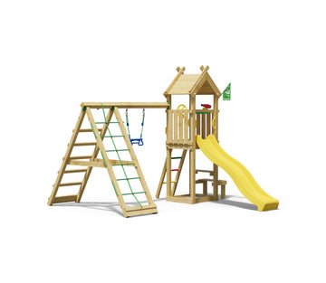 jungle-gym-jungle-totem-castello-arrampicata-in-legno-con-altalena-e-rete-di-arr image 6