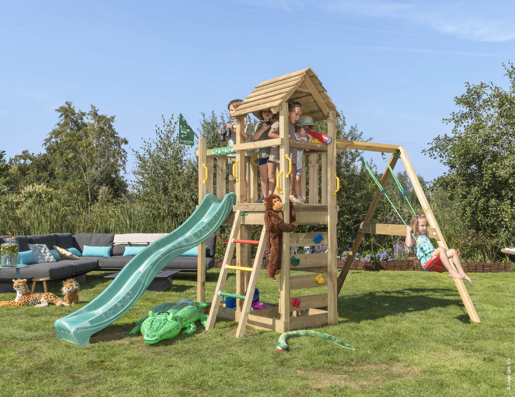 jungle-gym-jungle-safari-arrampicata-in-legno-con-altalena image 1