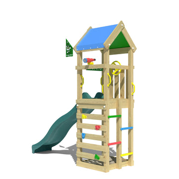 jungle-gym-jungle-patio-castello-arrampicata-in-legno-con-scivolo-scala-e-playde image 5