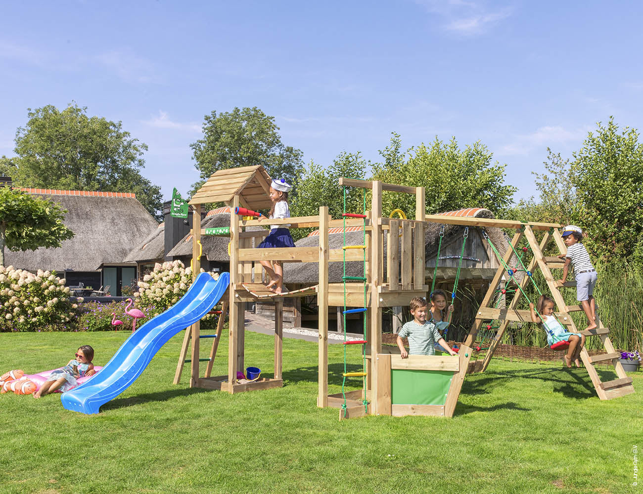 jungle-gym-jungle-voyager-struttura-da-arrampicata-in-legno-con-altalene-e-rete- image 8