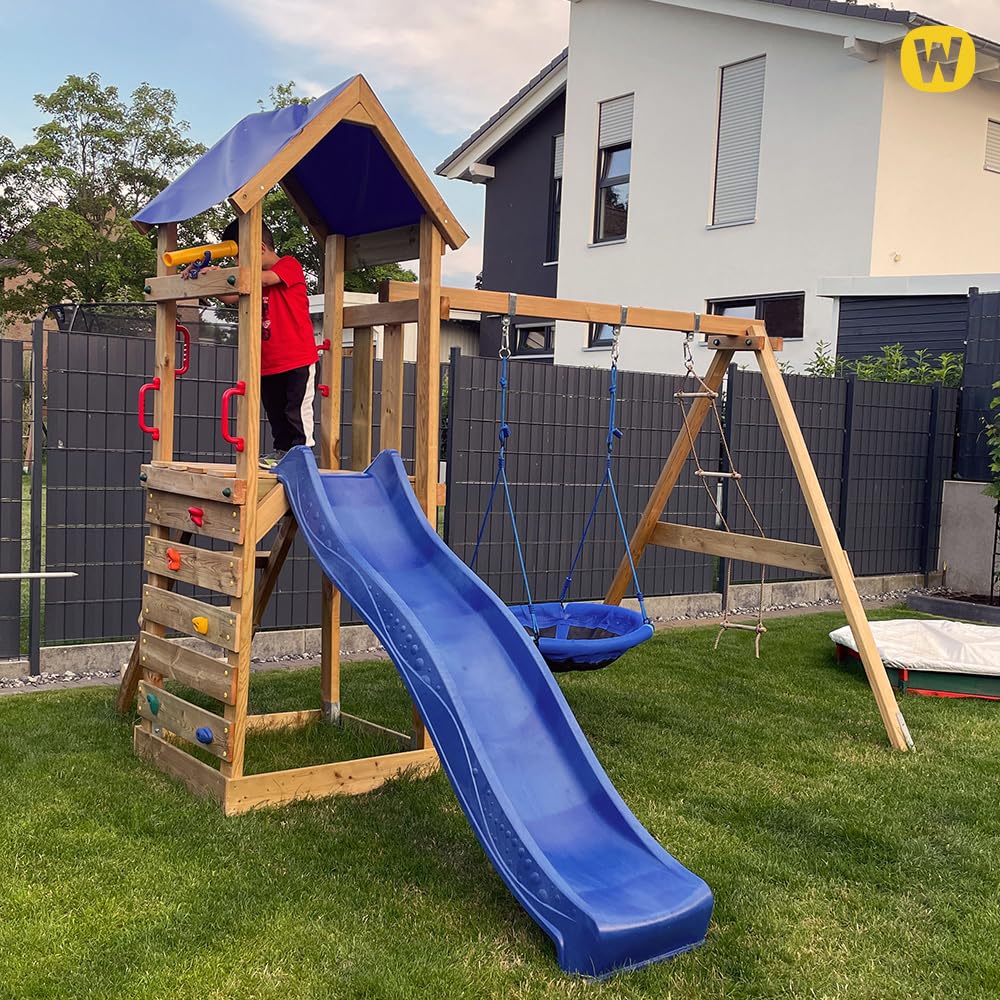 wickey-freeflyer-gioco-da-giardino-in-legno-con-tetto-in-telone-altalena-scivolo image 6