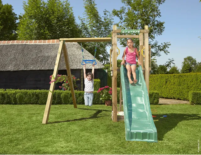 jungle-gym-jungle-tower-castello-da-arrampicata-in-legno-compatto-con-altalena-p image 1
