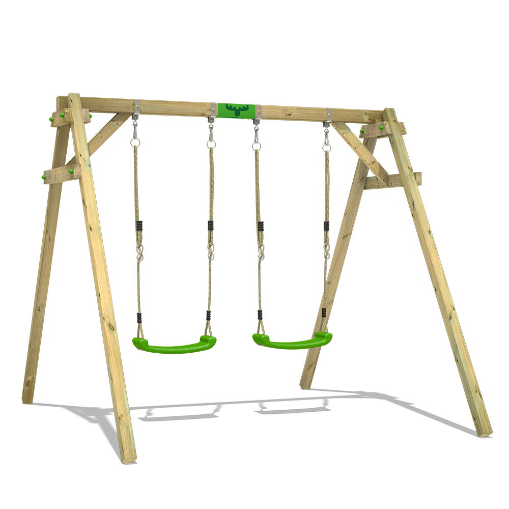 fatmoose-jollyjim-air-xxl-altalena-in-legno-doppia-per-giardino-con-due-seggioli image 1