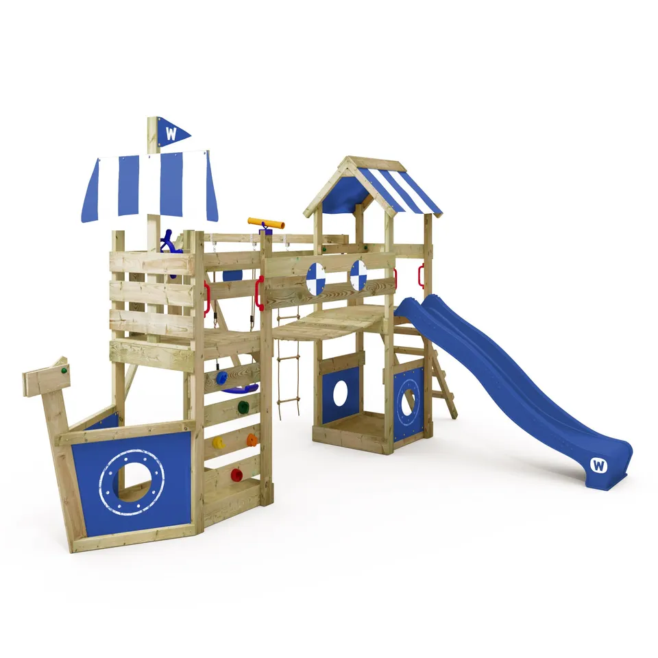 wickey-stormflyer-gioco-da-giardino-in-legno-con-2-pedane-ponte-oscillante-altal image 1