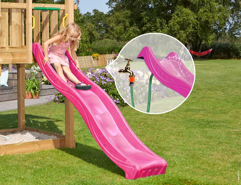 jungle-gym-wavy-star-slide-xl-fuchsia-scivolo-ondulato-da-220-cm-per-strutture-d image 1