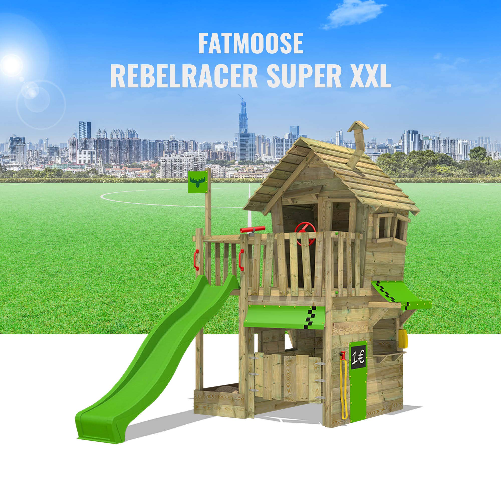 fatmoose-rebelracer-parco-giochi-in-legno-per-giardino-con-scivolo-mela-verde-ca image 4
