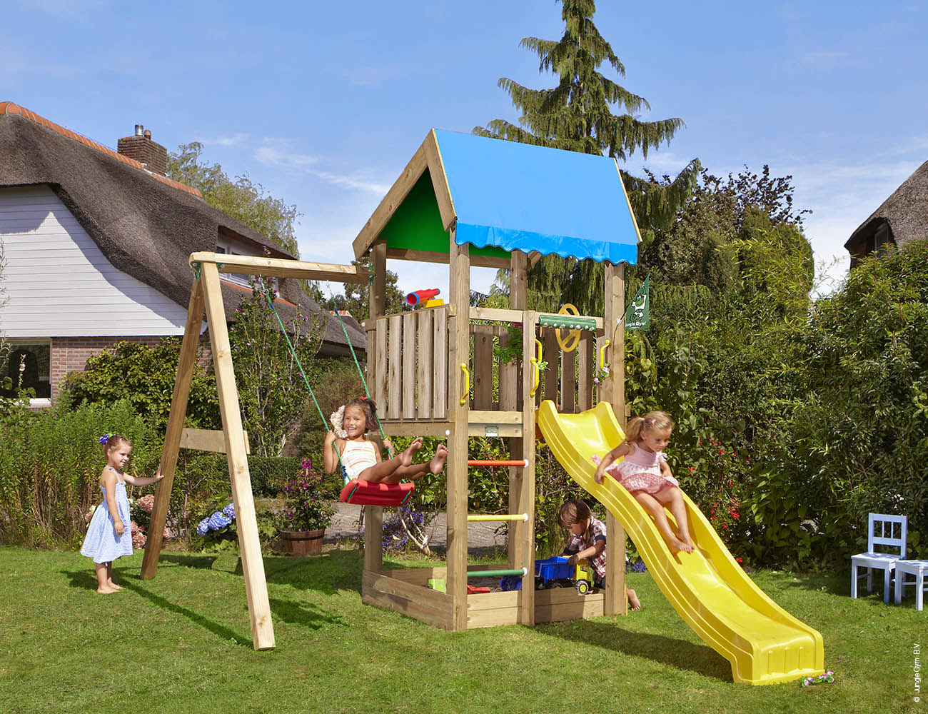 jungle-gym-jungle-home-struttura-da-arrampicata-in-legno-con-altalena-e-sabbiera image 7