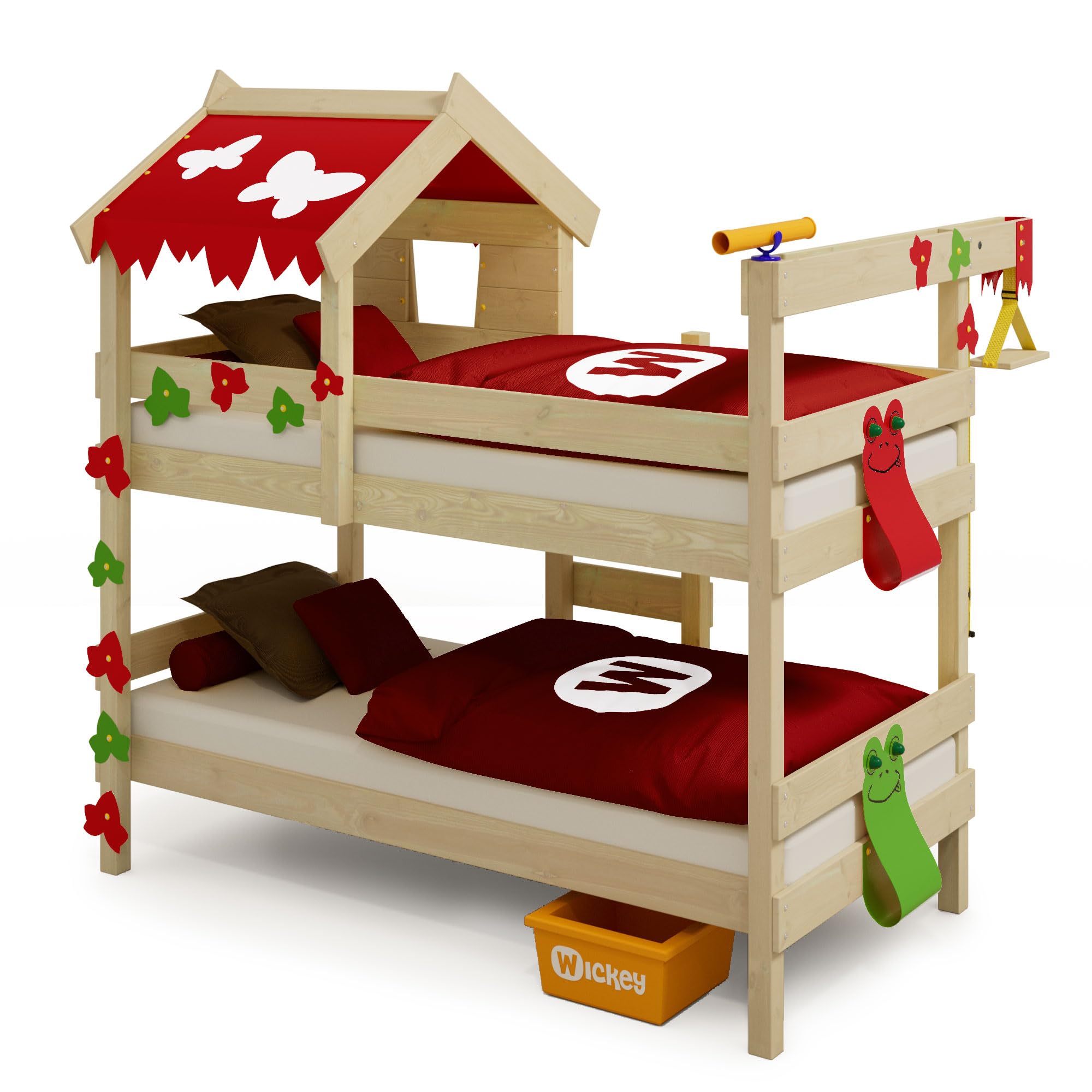 wickey-crazy-ivy-letto-a-castello-per-2-bambini-con-tetto-scaletta-e-rete-a-dogh image 4