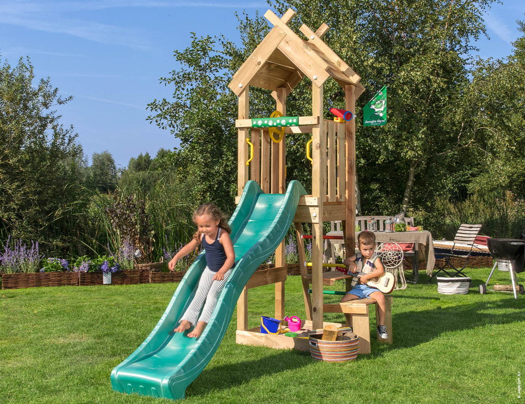 jungle-gym-jungle-totem-castello-arrampicata-in-legno-con-scivolo-sabbiera-e-tav image 1