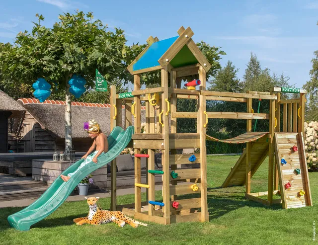 jungle-gym-jungle-nomad-castello-arrampicata-in-legno-con-scivolo-e-ponte-a-scav image 1