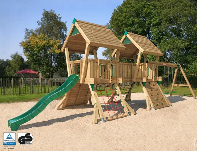 jungle-gym-hy-land-q4s-parco-giochi-commerciale-in-legno-con-altalene-e-pareti-d image 1