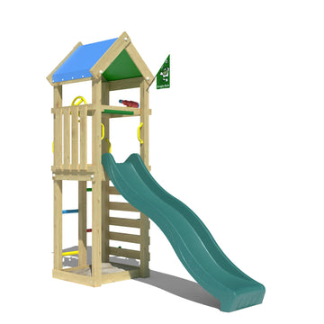 jungle-gym-jungle-patio-castello-arrampicata-in-legno-con-scivolo-scala-e-playde image 2