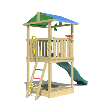 jungle-gym-jungle-hut-castello-arrampicata-in-legno-con-scivolo-per-giardino image 5