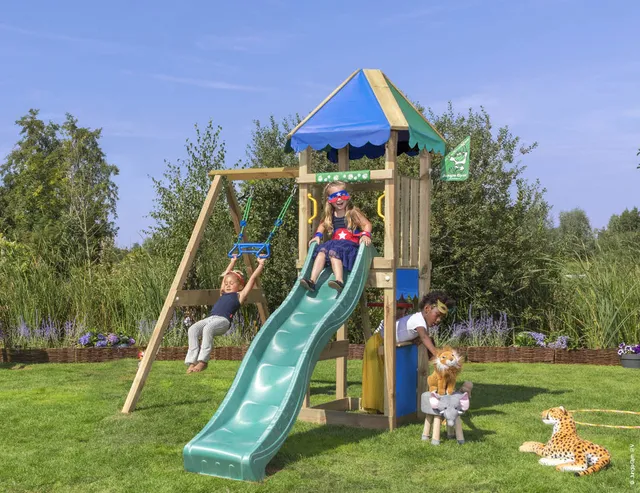 jungle-gym-jungle-cirque-castello-da-arrampicata-in-legno-con-altalena image 1