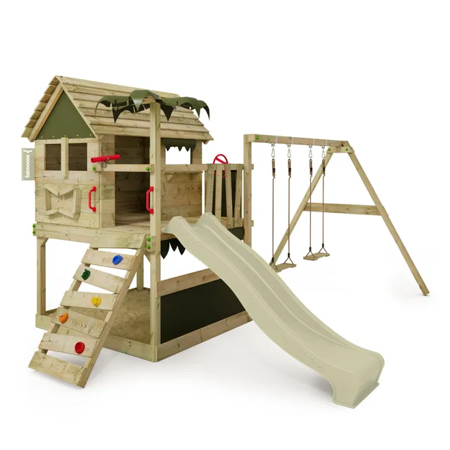 fatmoose-tikataka-town-xxl-casa-dei-giochi-con-torre-di-arrampicata-scivolo-e-al image 1