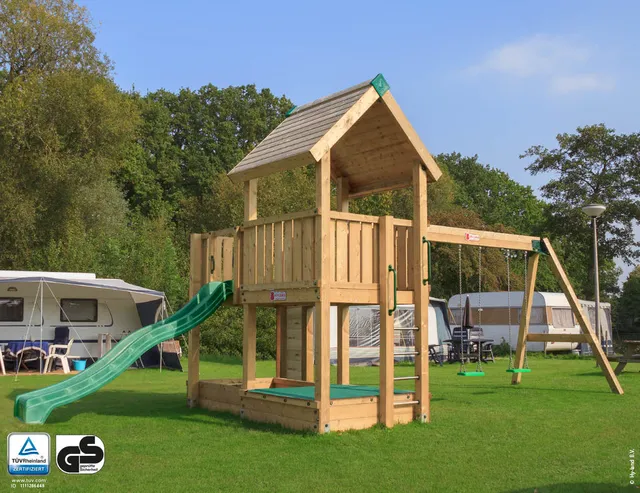 jungle-gym-hy-land-p3s-parco-giochi-commerciale-in-legno-con-doppia-altalena image 1