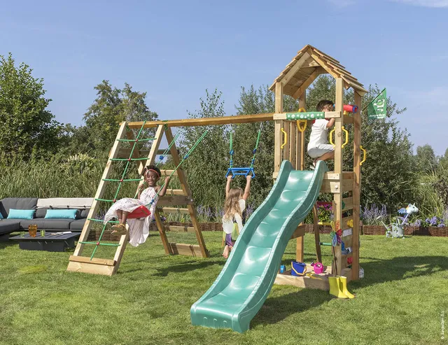 jungle-gym-jungle-cocoon-struttura-da-arrampicata-in-legno-con-altalene-e-rete-d image 1